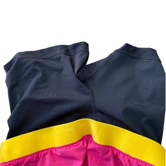 Nike Livestrong Dri Fit 2-in-1 Running Shorts Womens Sz Small Pink w Yellow Band - Picture 5 of 6